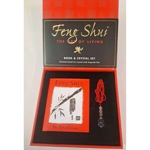 Feng Shui, The‎ Art of Living Book and Crystal Gift Set Genuine Hand-Cut Crystal